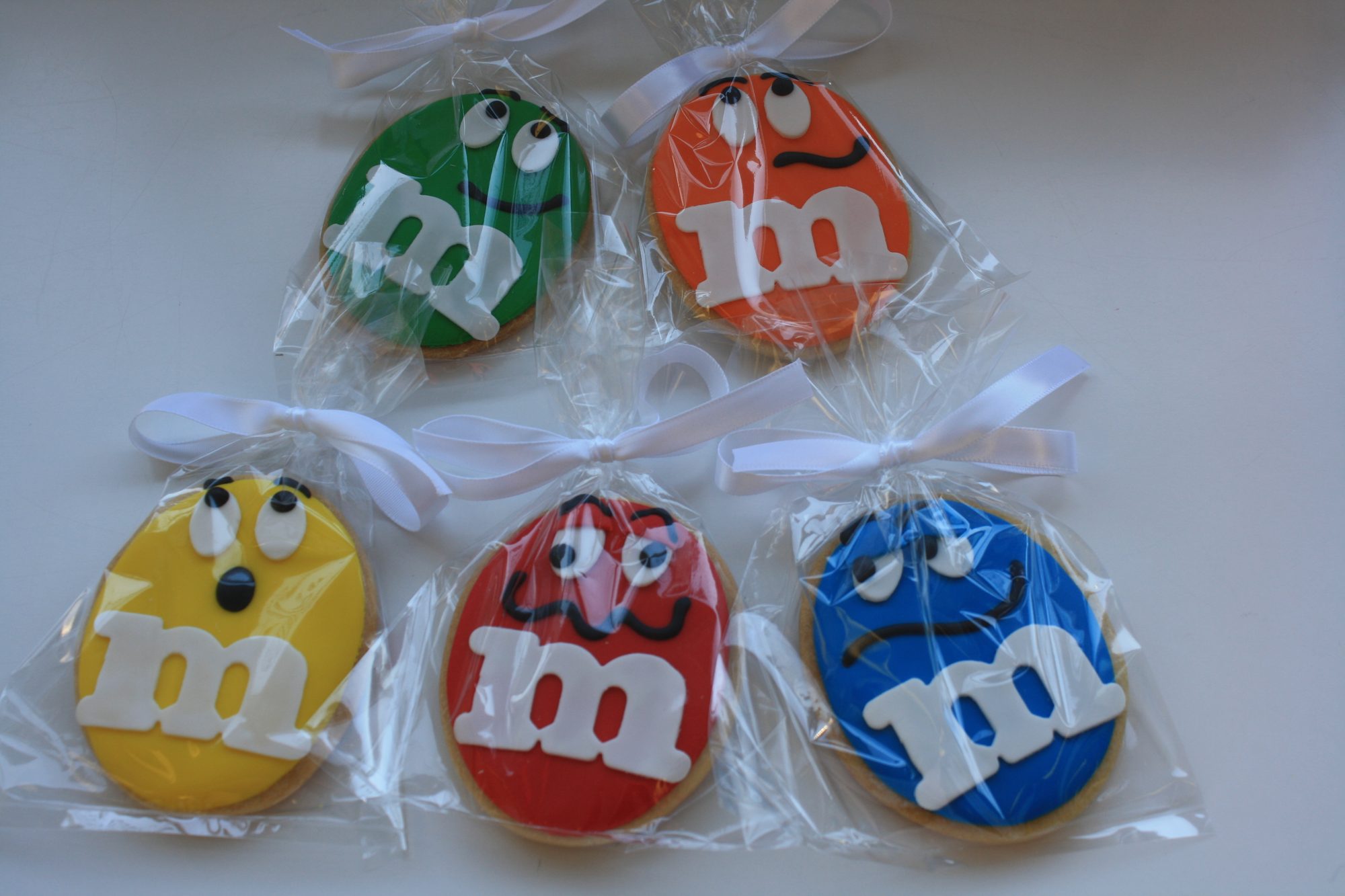 M&M character cookie favors